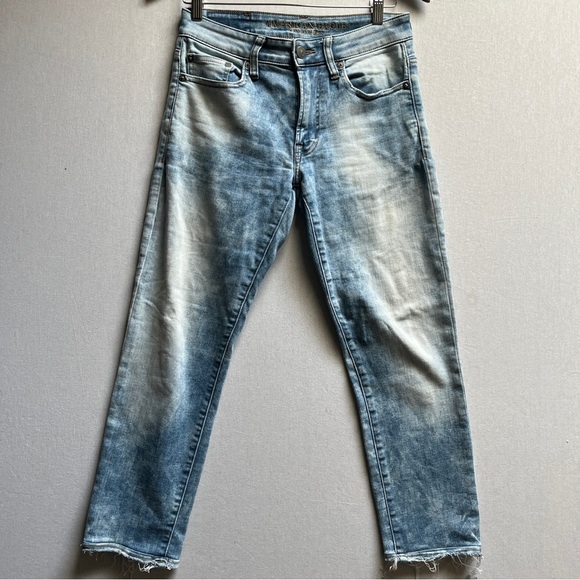 American Eagle Outfitters Next Level Flex Blue Slim Straight Jeans Sz 28 - Picture 1 of 15